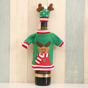 Christmas Decorations for Home Santa Claus Wine Bottle Cover Bag Snowman Stocking Gift Holders Xmas Decor New Year