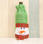 Christmas Decorations for Home Santa Claus Wine Bottle Cover Bag Snowman Stocking Gift Holders Xmas Decor New Year