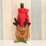 Christmas Decorations for Home Santa Claus Wine Bottle Cover Bag Snowman Stocking Gift Holders Xmas Decor New Year