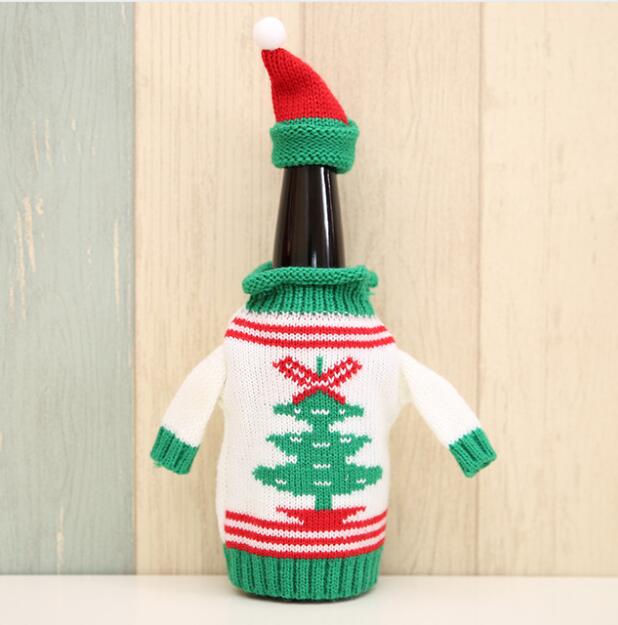 Christmas Decorations for Home Santa Claus Wine Bottle Cover Bag Snowman Stocking Gift Holders Xmas Decor New Year