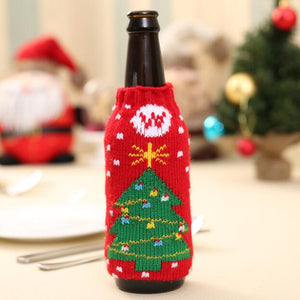 Christmas Decorations for Home Santa Claus Wine Bottle Cover Bag Snowman Stocking Gift Holders Xmas Decor New Year