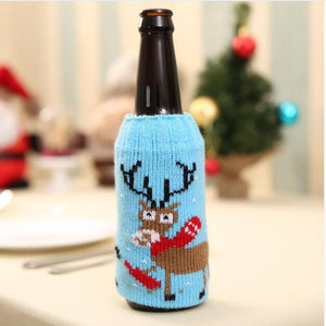 Christmas Decorations for Home Santa Claus Wine Bottle Cover Bag Snowman Stocking Gift Holders Xmas Decor New Year