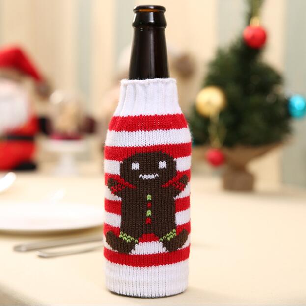 Christmas Decorations for Home Santa Claus Wine Bottle Cover Bag Snowman Stocking Gift Holders Xmas Decor New Year