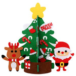 OurWarm DIY Felt Christmas Tree New Year Gifts Kids Toys Artificial Tree Wall Hanging Ornaments Christmas Decoration for Home