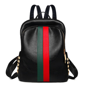 Luxury Famous Brand Designer Women PU Leather Backpack Female Casual Shoulders Bag Teenager School Bag Fashion Women's Bags