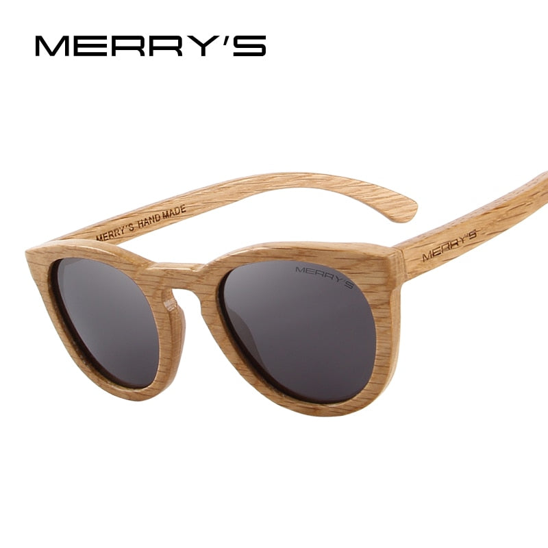 MERRYS DESIGN HAND MADE Wooden Sunglasses Men/Women Retro Polarized Sun Glasses 100% UV Protection S5268