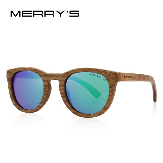 MERRYS DESIGN HAND MADE Wooden Sunglasses Men/Women Retro Polarized Sun Glasses 100% UV Protection S5268