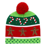 OurWarm LED Christmas Beanie Ugly Christmas Sweater Christmas Hat Beanie Light Up Knitted Hat for Children Adult Christmas Party