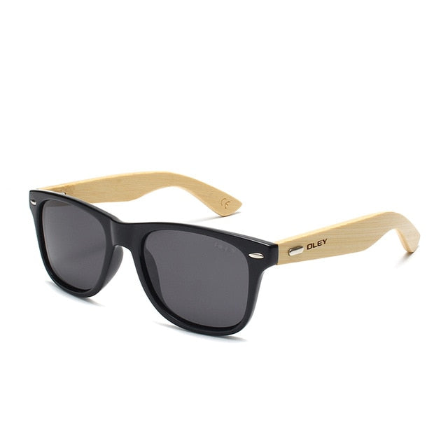 OLEY  Brand Bamboo Leg Polarized Sunglasses men Classic Square goggle Fashion Retro Female sun glasses Customizable logo YZ2140