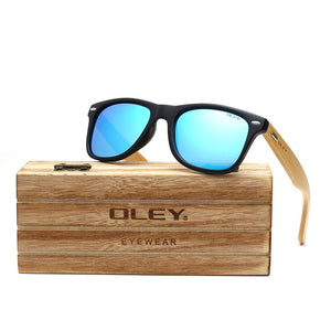 OLEY  Brand Bamboo Leg Polarized Sunglasses men Classic Square goggle Fashion Retro Female sun glasses Customizable logo YZ2140