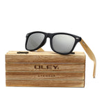 OLEY  Brand Bamboo Leg Polarized Sunglasses men Classic Square goggle Fashion Retro Female sun glasses Customizable logo YZ2140