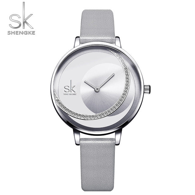 SK Fashion Luxury Brand Women Quartz Watch Creative Thin Ladies Wrist Watch For Montre Femme 2019 Female Clock relogio feminino