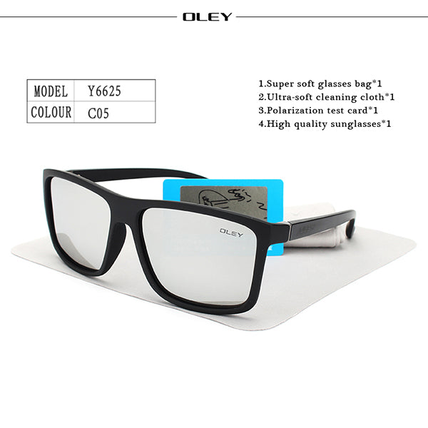 OLEY Polarized Men Sunglasses brand designer Retro Square Sun Glasses Accessories Unisex driving goggles oculos de sol Y6625