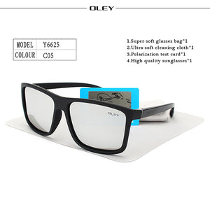 OLEY Polarized Men Sunglasses brand designer Retro Square Sun Glasses Accessories Unisex driving goggles oculos de sol Y6625