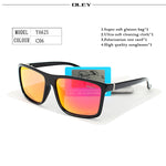 OLEY Polarized Men Sunglasses brand designer Retro Square Sun Glasses Accessories Unisex driving goggles oculos de sol Y6625