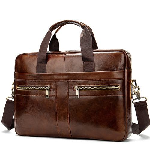 WESTAL Bag men's Genuine Leather briefcase Male man laptop bag natural Leather for men Messenger bags men's briefcases 2019