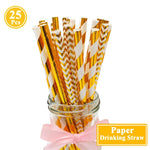 25Pcs Paper Drinking Straws Wedding Hen Party DIY Table Decoration Birthday Kids Its a Boy Girl Baby Shower Adult Supplies