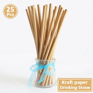 25Pcs Paper Drinking Straws Wedding Hen Party DIY Table Decoration Birthday Kids Its a Boy Girl Baby Shower Adult Supplies