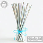 25Pcs Paper Drinking Straws Wedding Hen Party DIY Table Decoration Birthday Kids Its a Boy Girl Baby Shower Adult Supplies