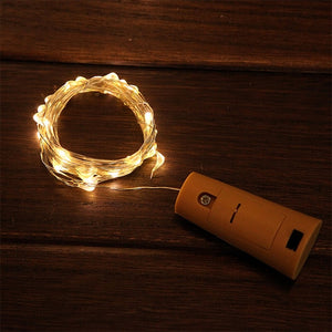 8PCS Wine Bottle Lights with Cork 20 LED Silver Copper Wire Fairy String Lights for DIY Party Christmas Wedding