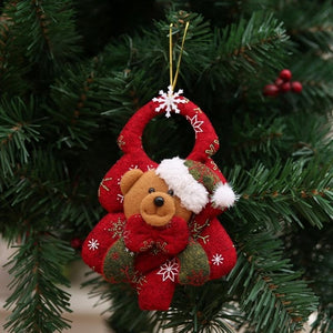 Christmas Tree Pendant Santa Door Window Hanging Ornaments Christmas Decoration Festival Gift Supplies